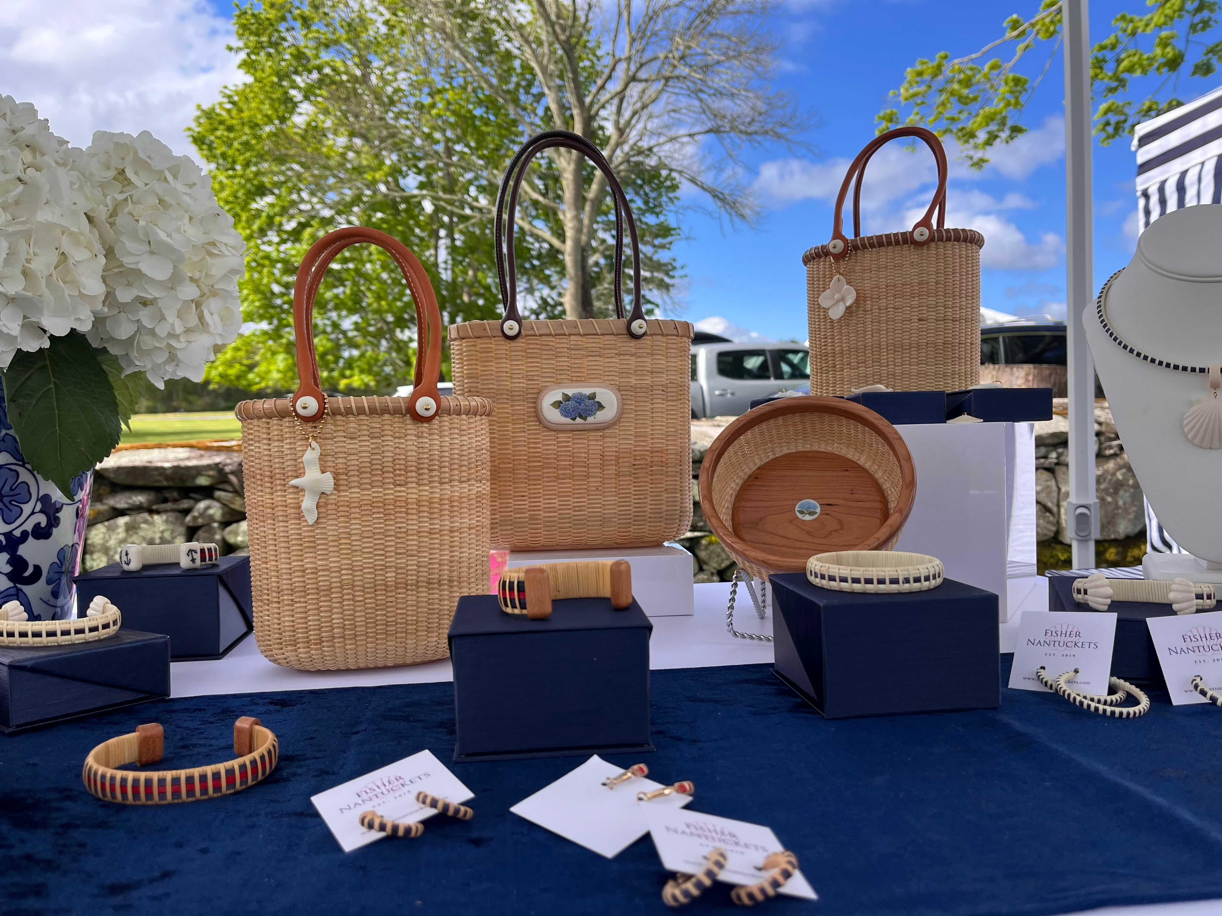LightShip Nantucket Basket ハート形 小物収納ボックス Nantucket Lightship Baskets and Handbags – Fisher Nantuckets
