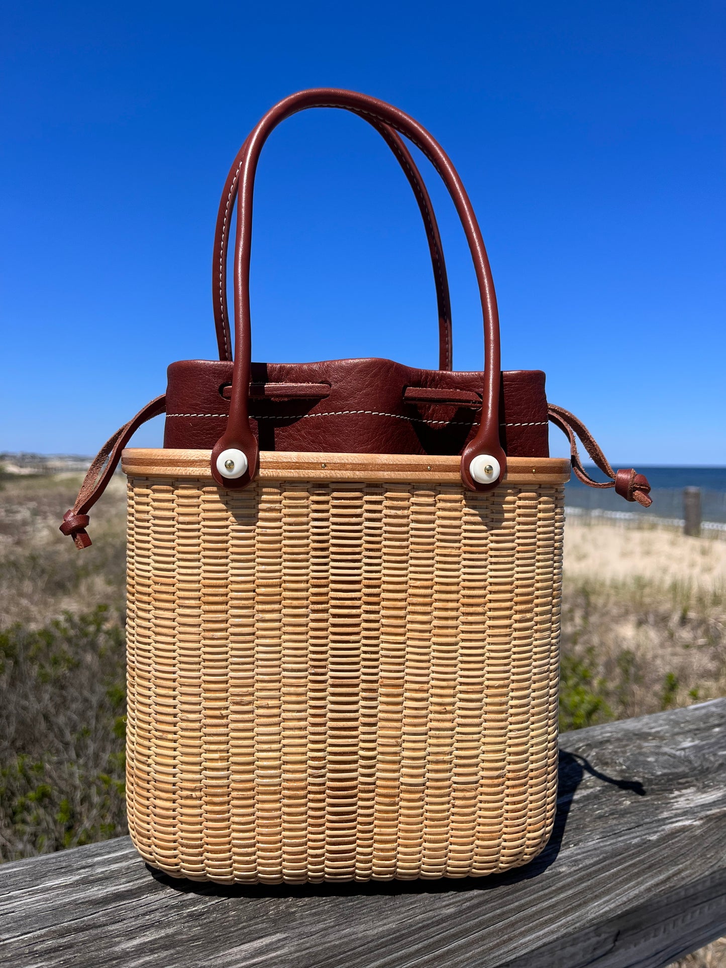 Nantucket Lightship Tote - Tupper with Stripes