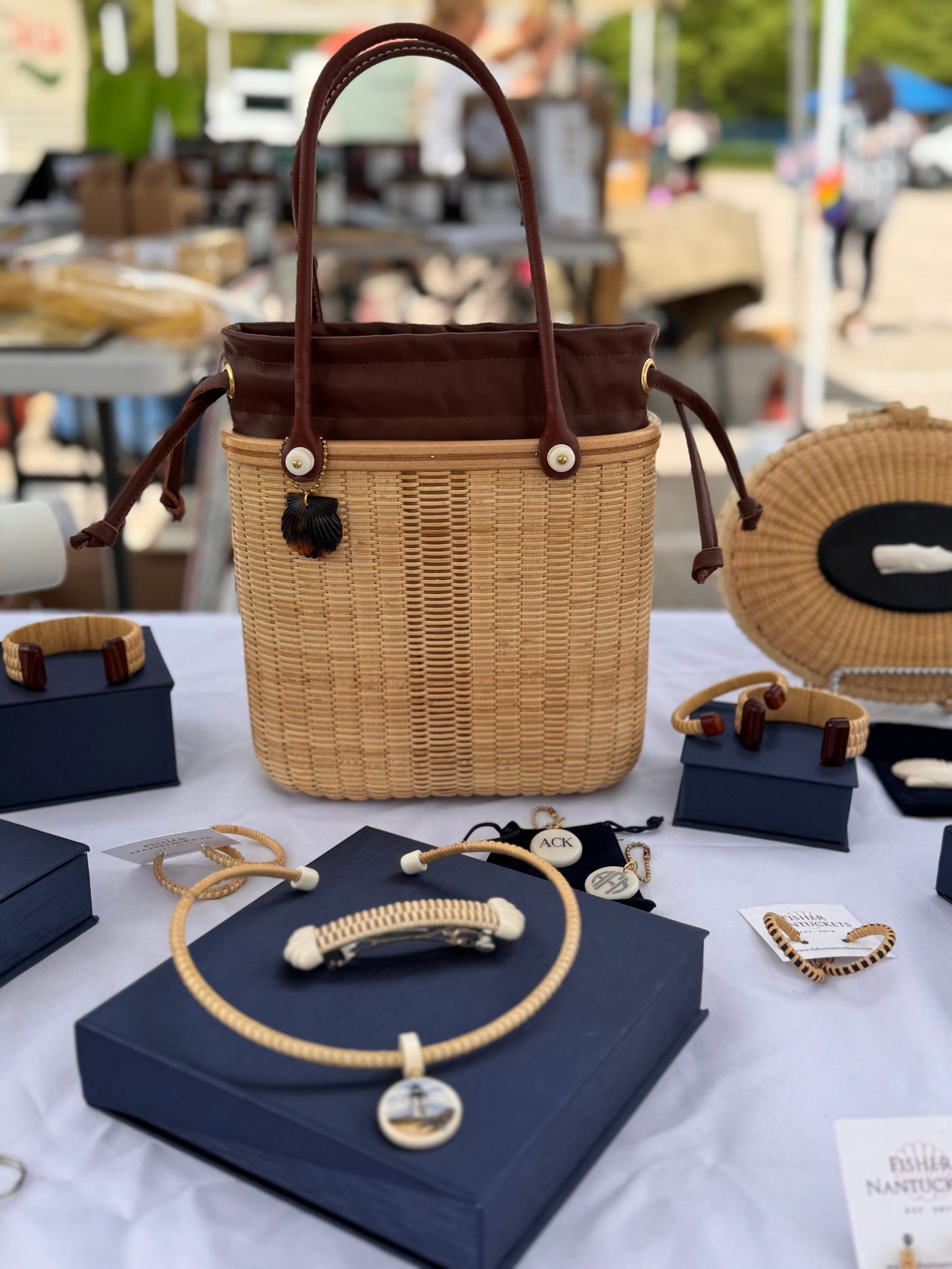 Nantucket Lightship Tote - Tupper with Stripes