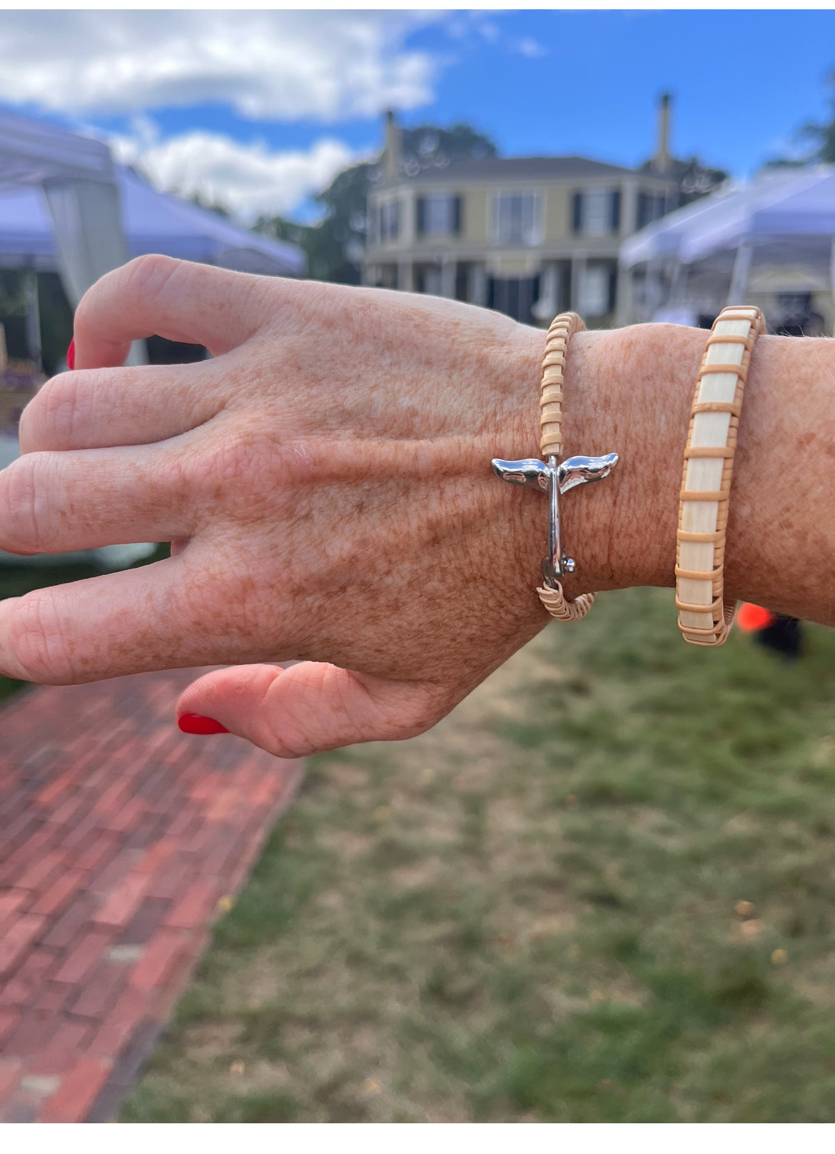 Nantucket Lightship Whale Tail Bangle