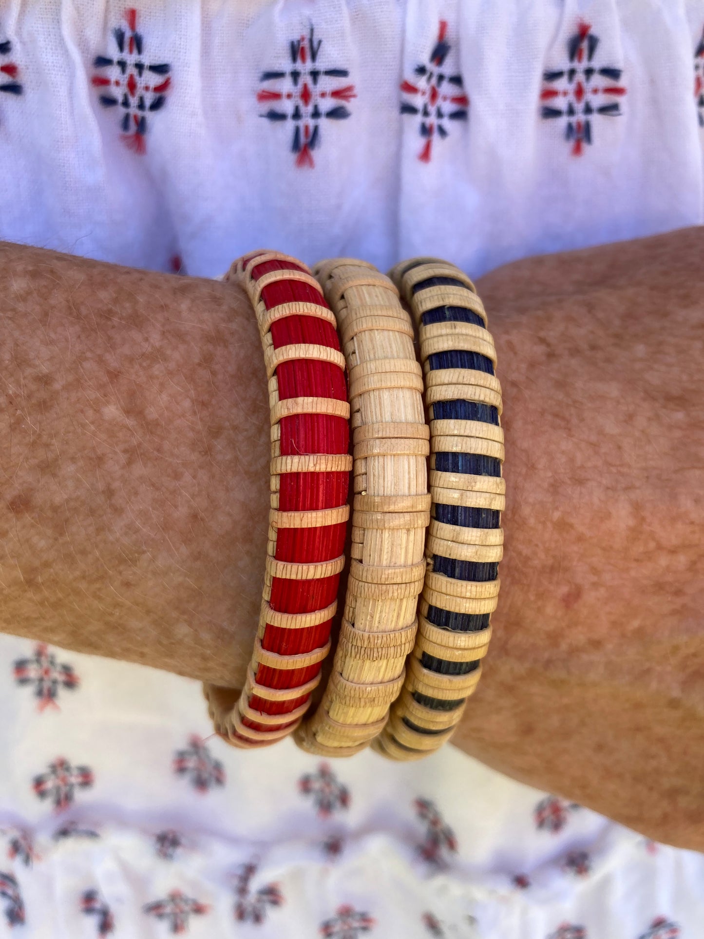 1/4” Nantucket Lightship Basket Bangle - Color options