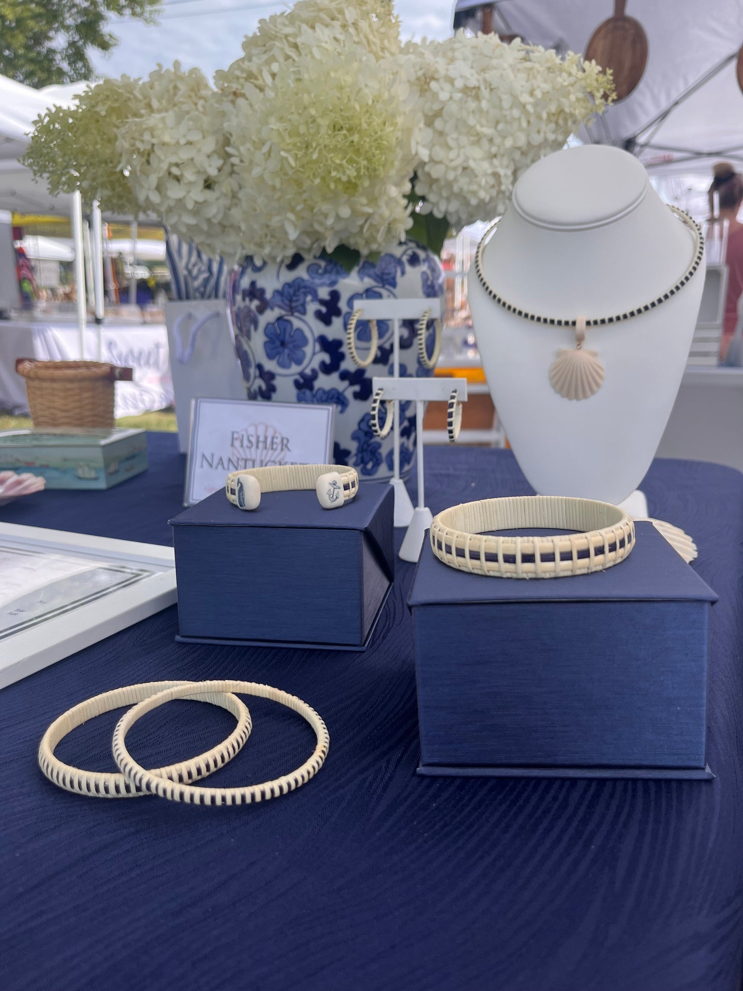 1/4” Nantucket Lightship Basket Bangle - Color options