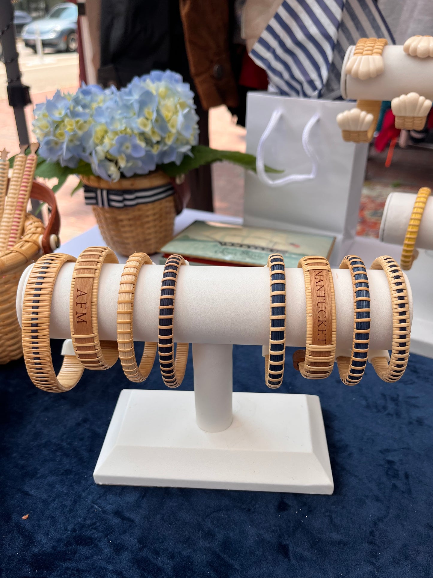 1/4” Nantucket Lightship Basket Bangle - Color options