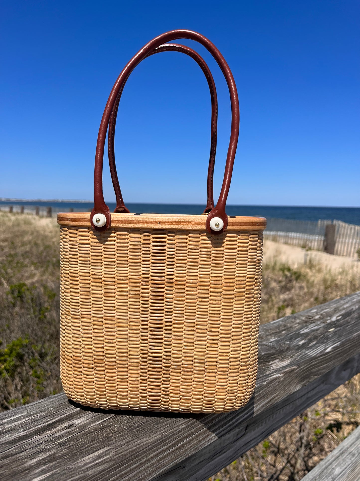 Nantucket Lightship Tote - Tupper with Stripes