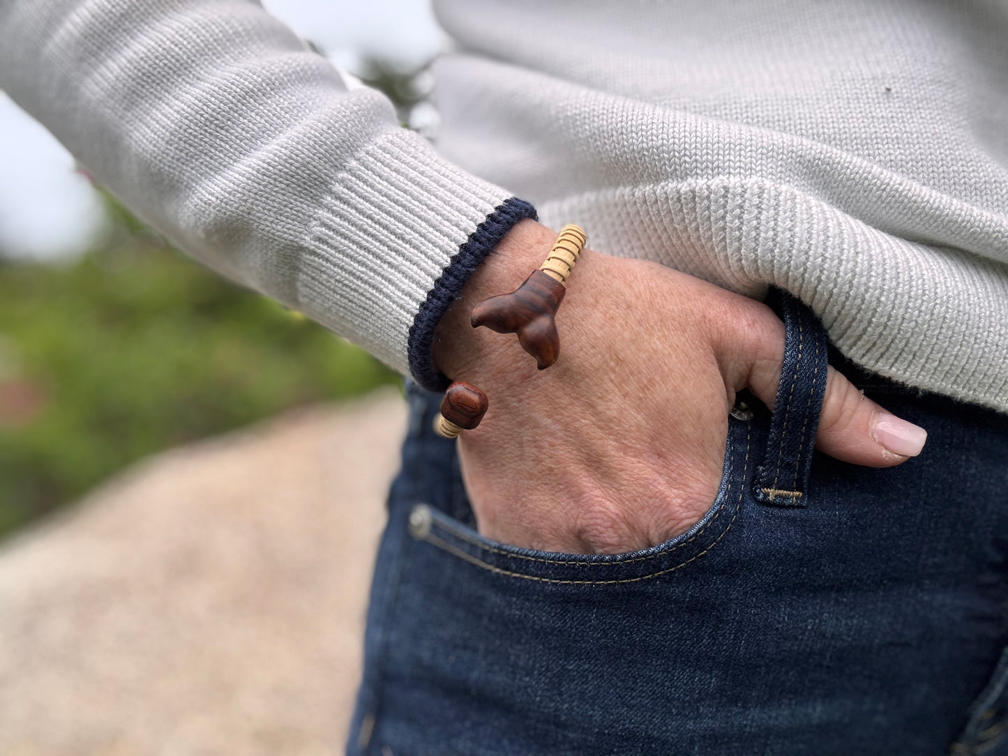 Whale Tail Cuff - Nantucket Basket Bracelet