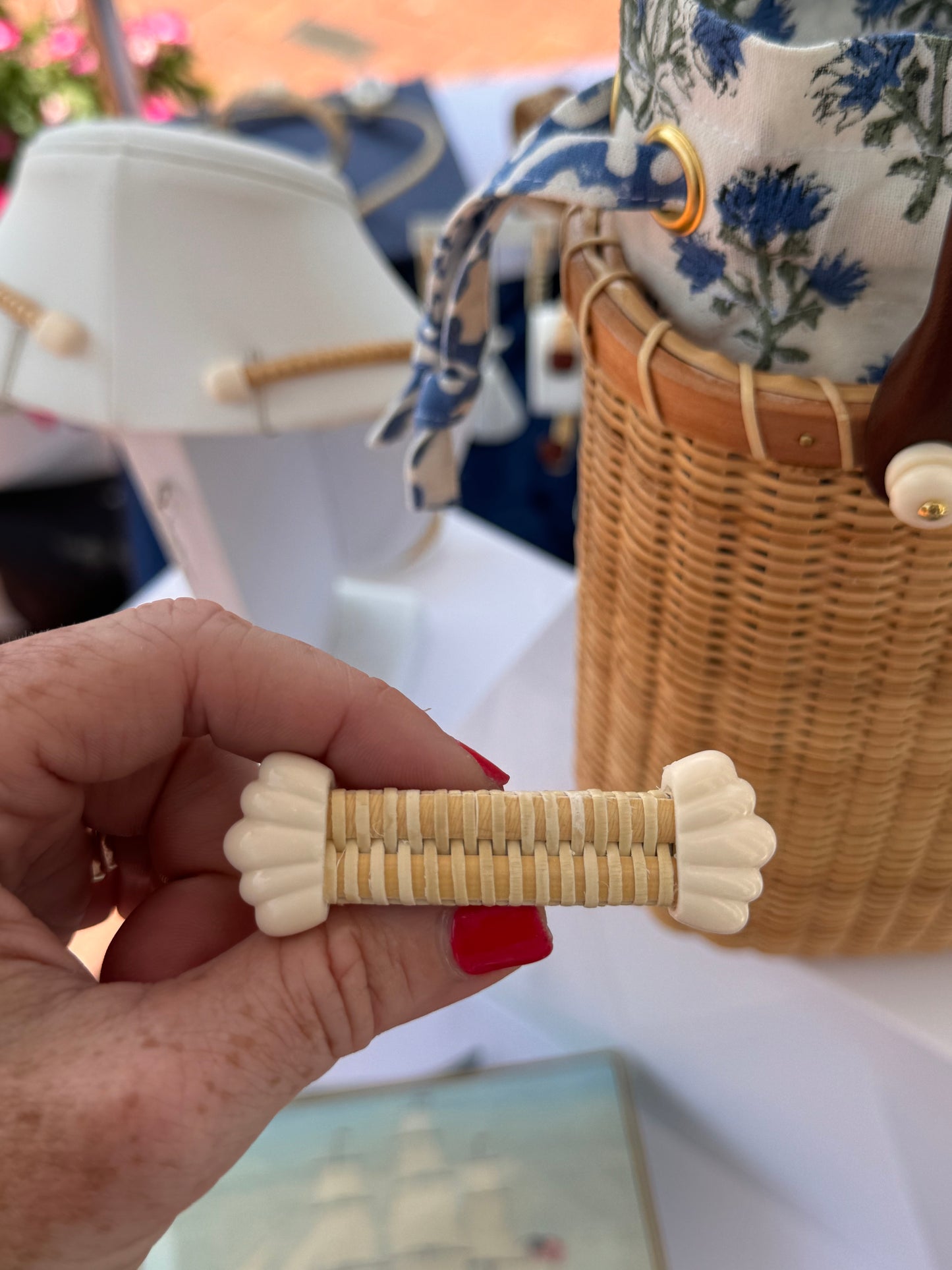 Mini Nantucket Basket Barrette/cape cod/Nantucket/bridesmaid/flower girl accessory/cape cod wedding/beach wedding