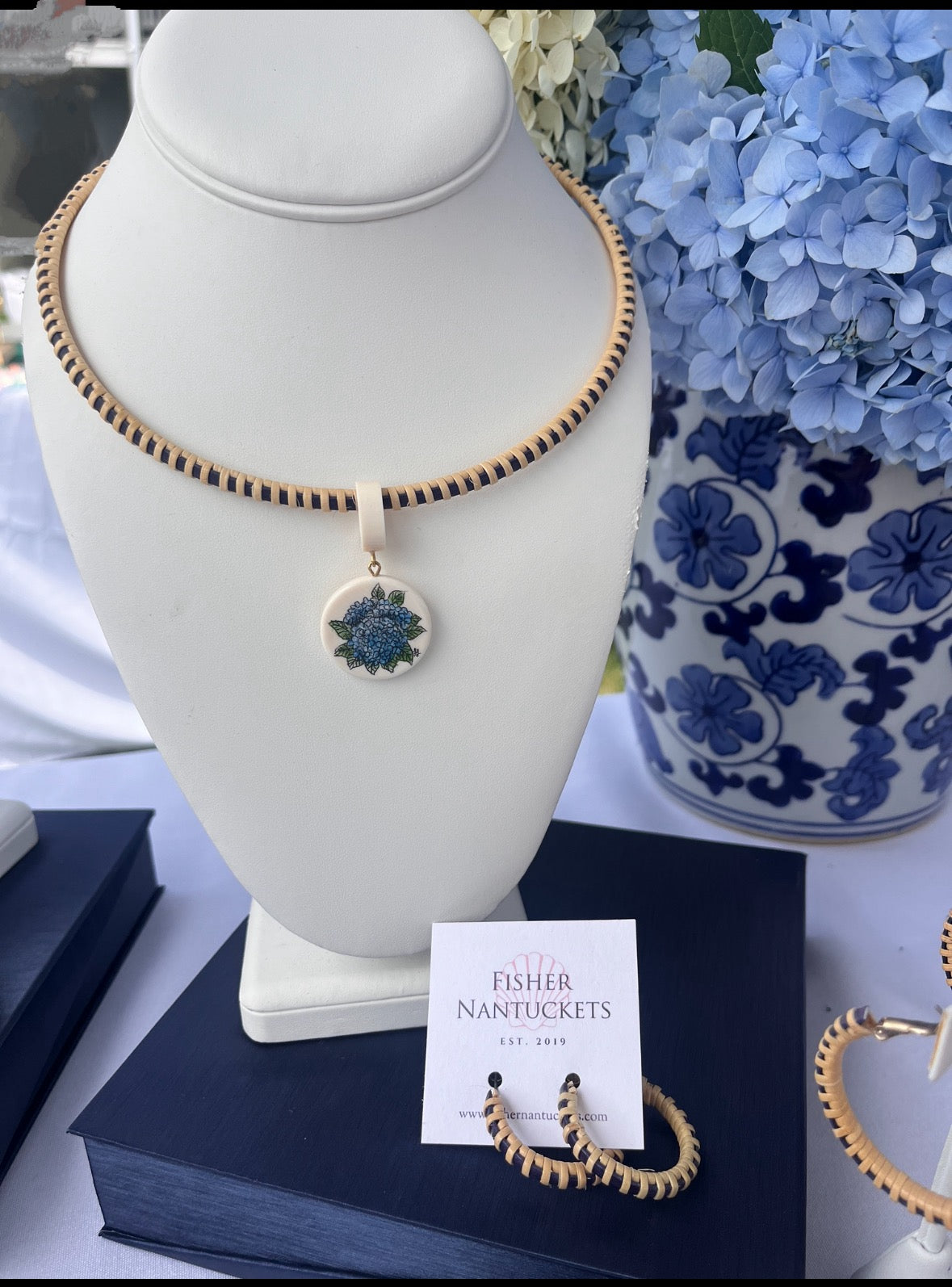 Nantucket Hoop Earrings - Color and Size Options - Nantucket Lightship Basket