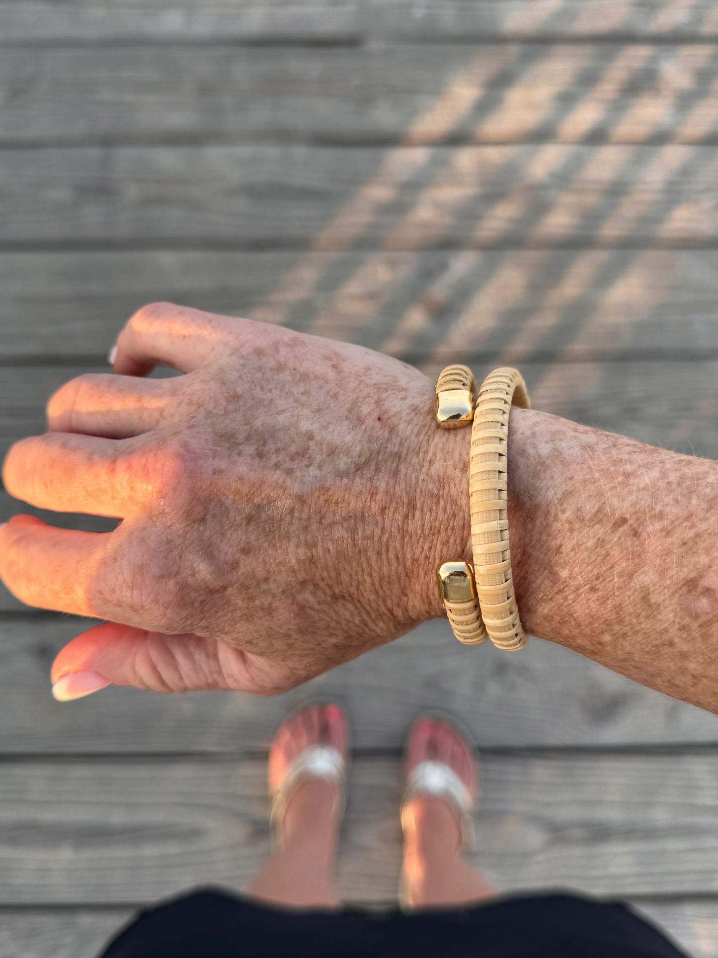 1/4”-Silver and Gold - Nantucket Basket Bracelet