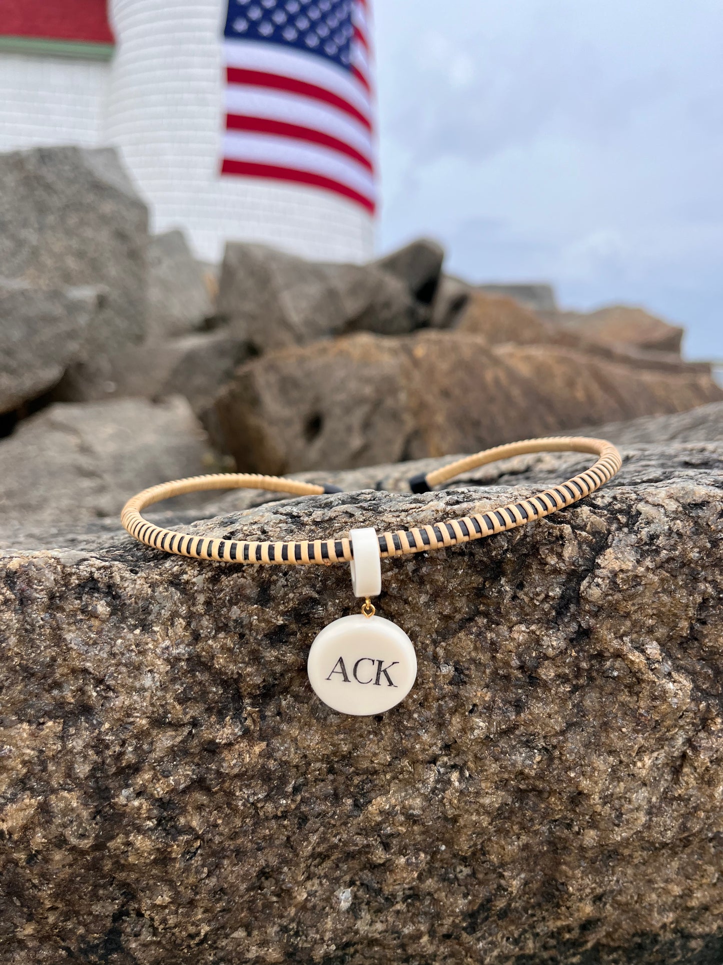 Nantucket Necklace with ACK Pendant