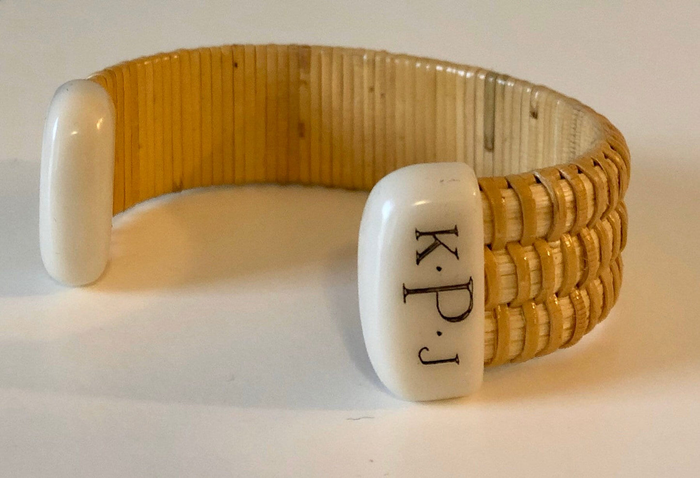 3/4” Corian - Nantucket Lightship Basket Bracelet - Optional Scrimshaw