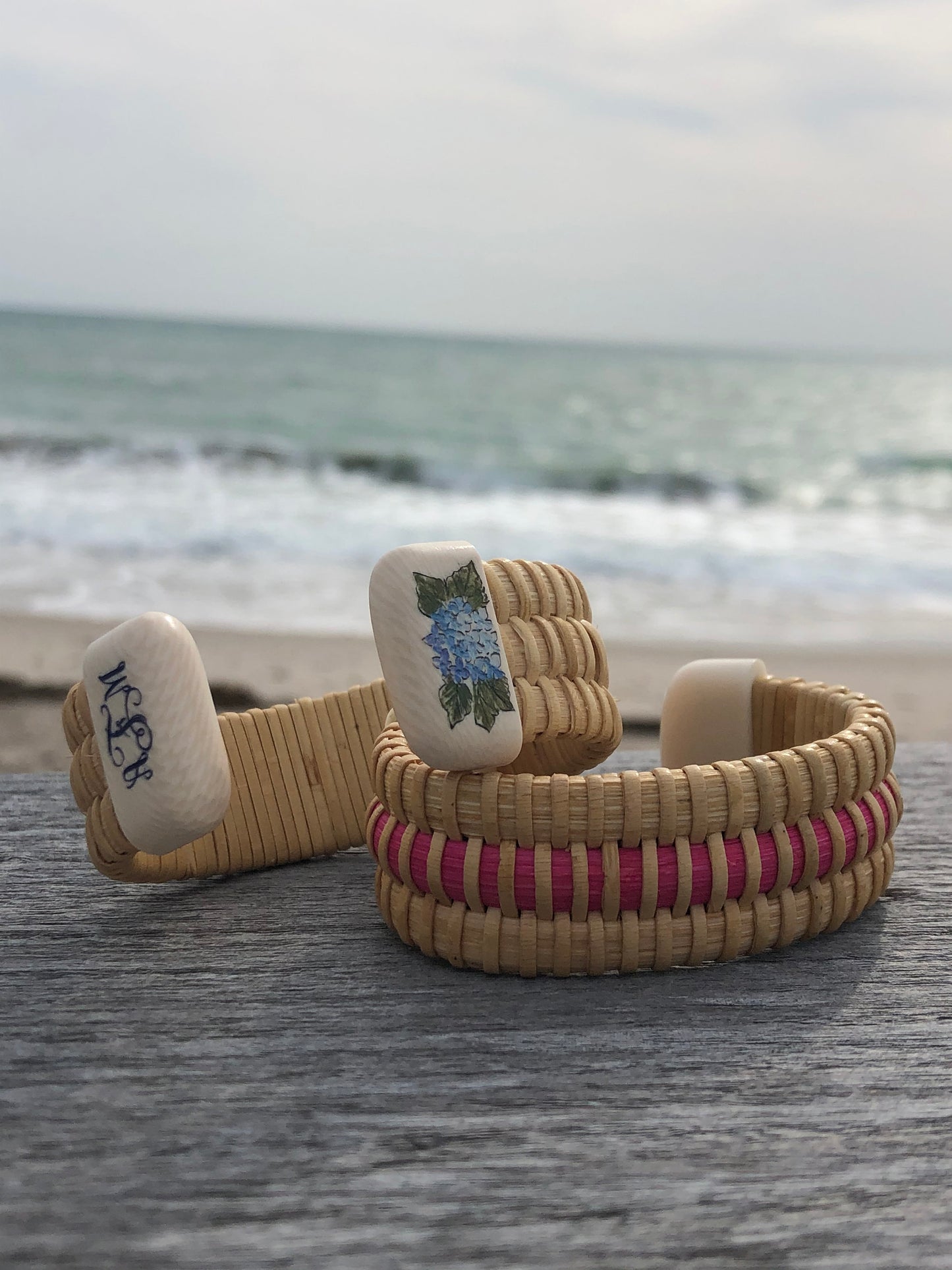 Child’s Color 3/4” Nantucket Bracelet with Mermaid Acrylic End Caps