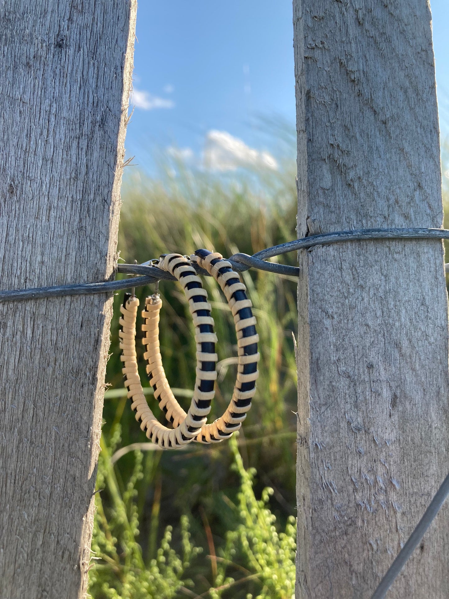 Nantucket Hoop Earrings - Color and Size Options - Nantucket Lightship Basket