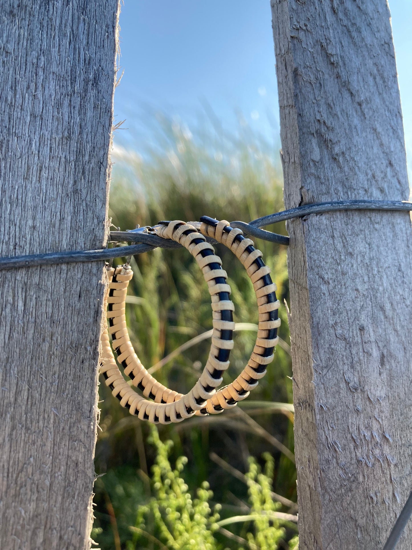 Nantucket Hoop Earrings - Color and Size Options - Nantucket Lightship Basket