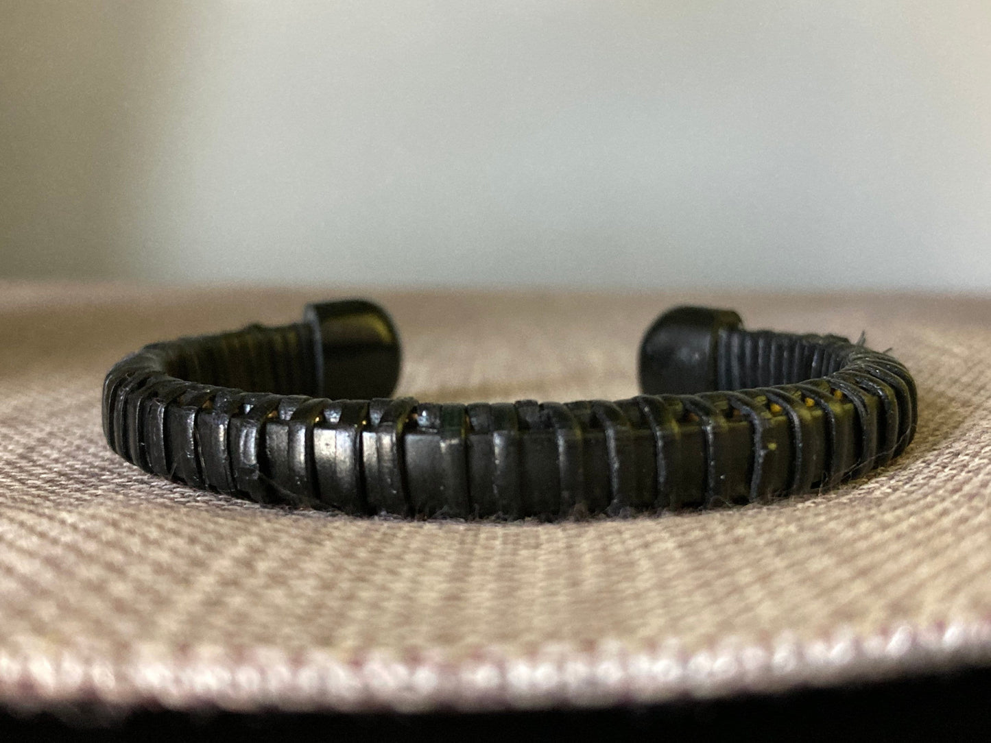 1/4” Eco-Ebony Acrylic- Nantucket Bracelet Nantucket Lightship Basket Bracelet