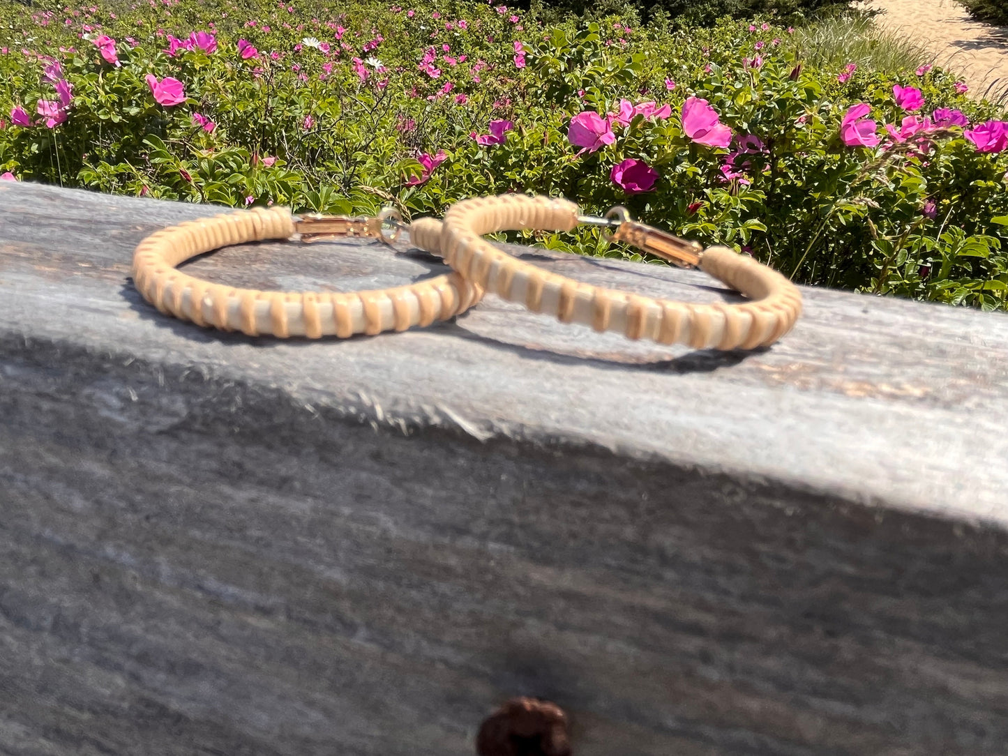 Nantucket Hoop Earrings - Color and Size Options - Nantucket Lightship Basket