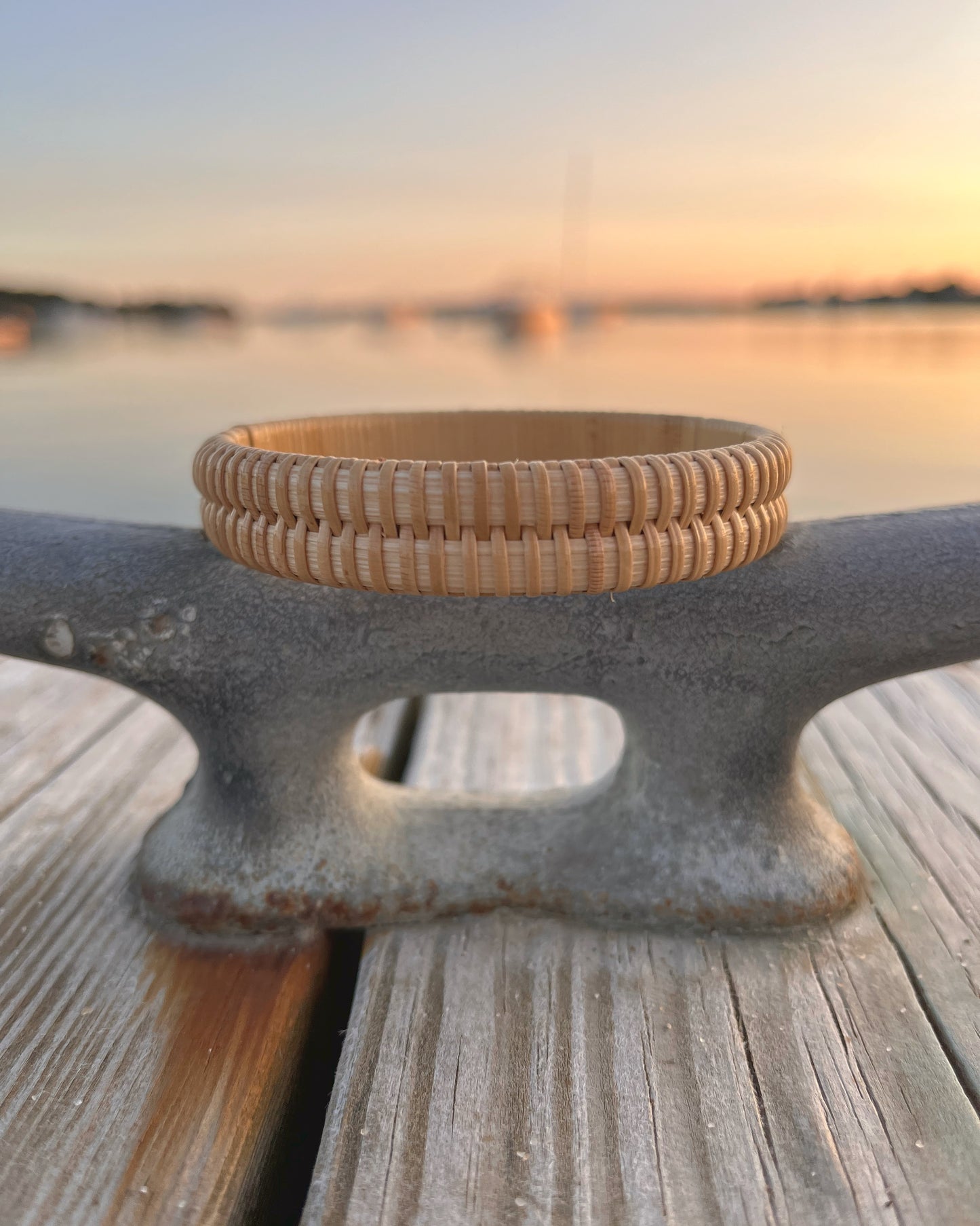 3/8” Nantucket Lightship Basket Bangle - Double Stave