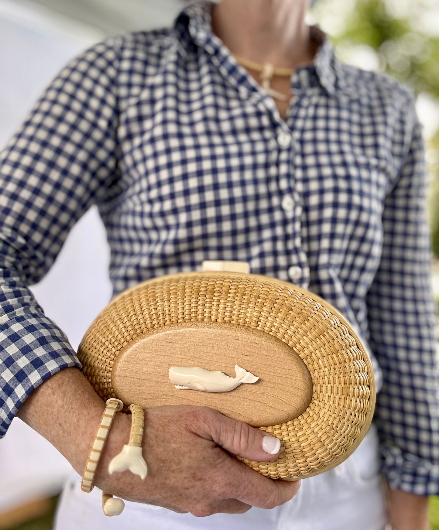 9” Nantucket Lightship Basket Clutch