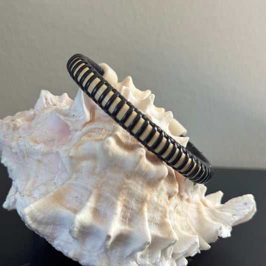 1/4”-Ivory - Nantucket Basket Bracelet with Scrimshaw
