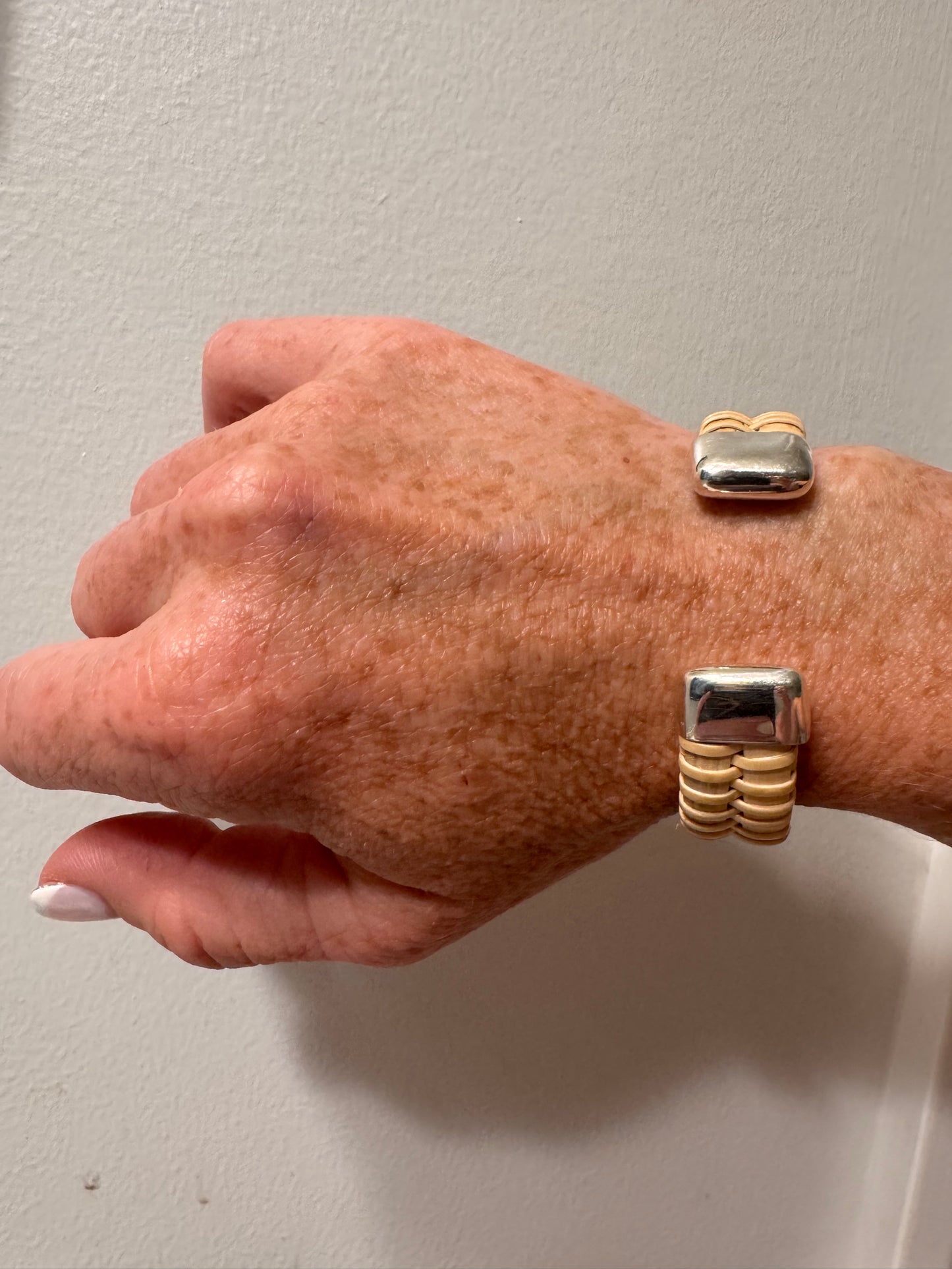 Silver and Gold - Nantucket Basket Bracelet