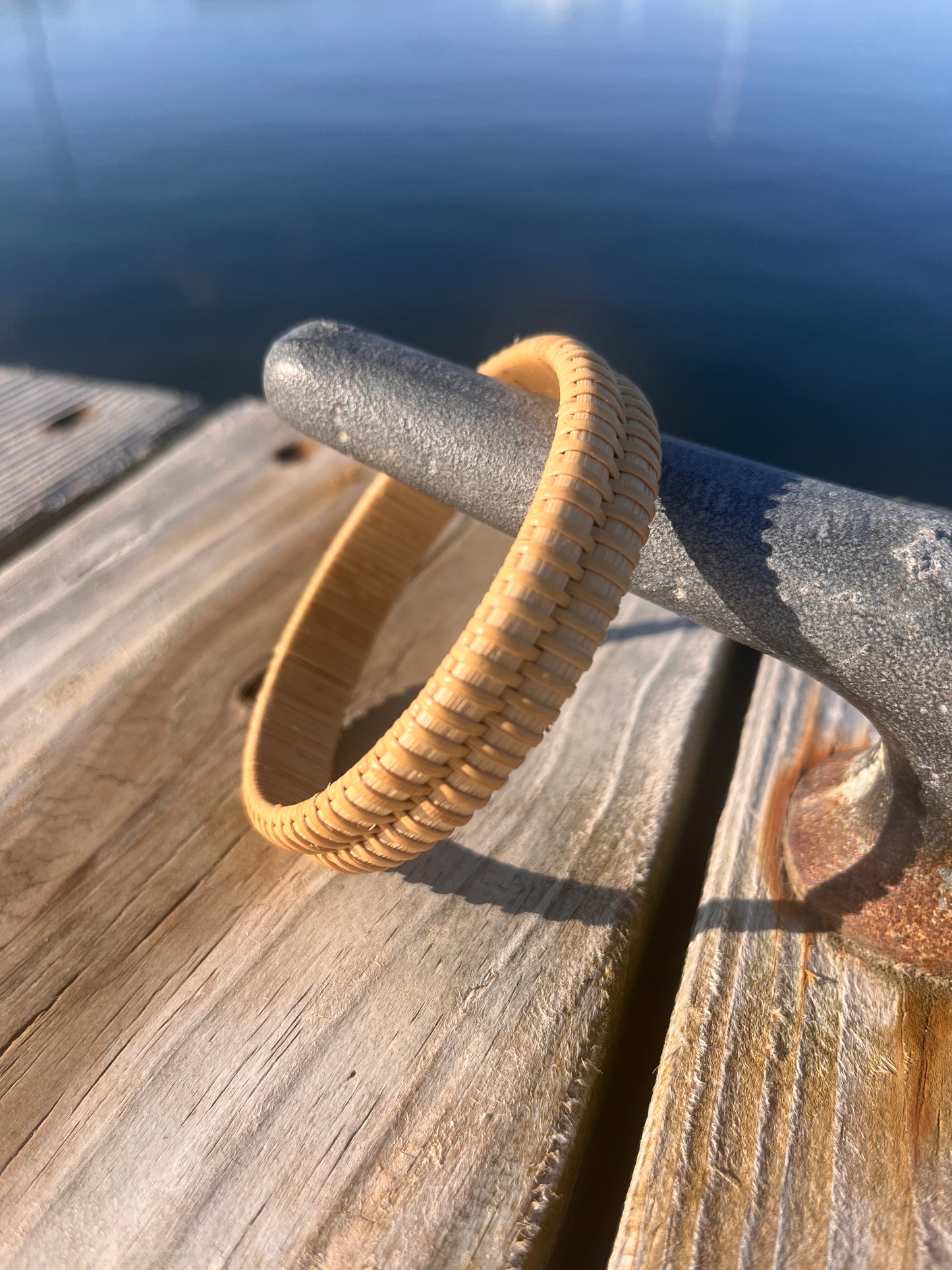 3/8” Nantucket Lightship Basket Bangle - Double Stave