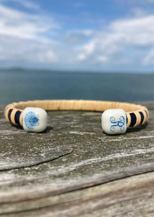 Nantucket Lightship Bracelet with Custom Scrimshaw