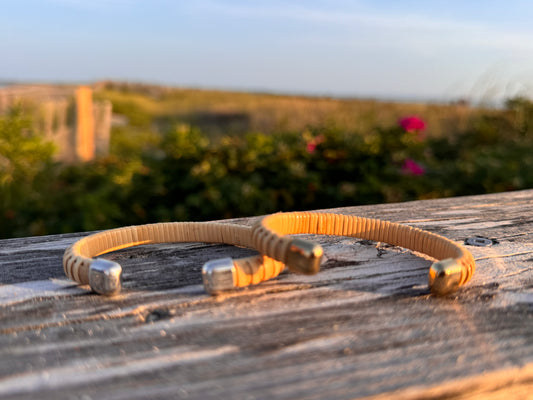 1/4”-Silver and Gold - Nantucket Basket Bracelet