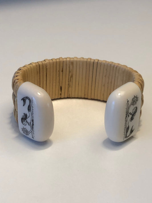 Child’s 3/4” Nantucket Bracelet with Mermaid Acrylic End Caps