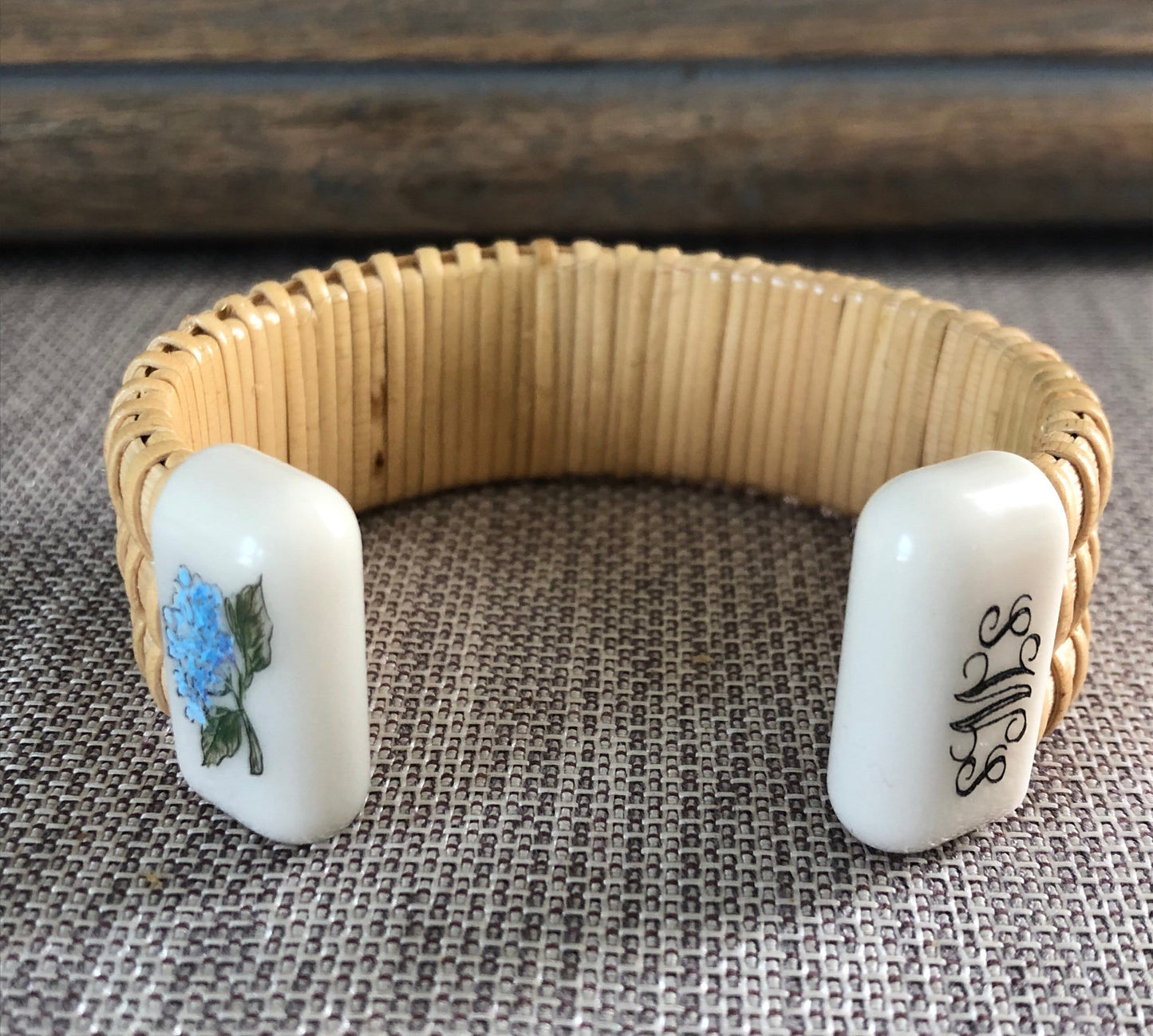 3/4” Corian - Nantucket Lightship Basket Bracelet - Optional Scrimshaw