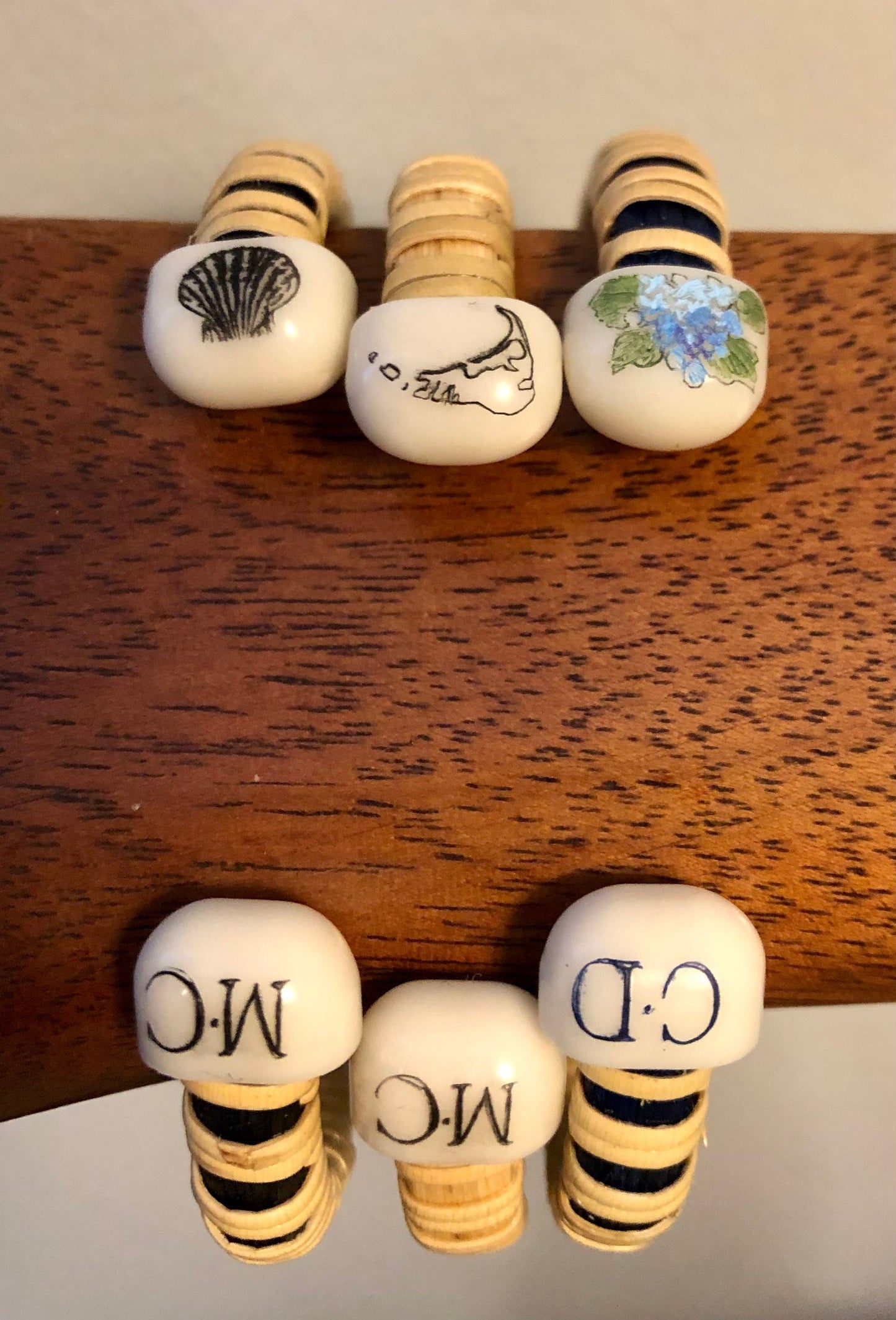 1/4” Corian - Nantucket Basket Bracelet with custom Scrimshaw