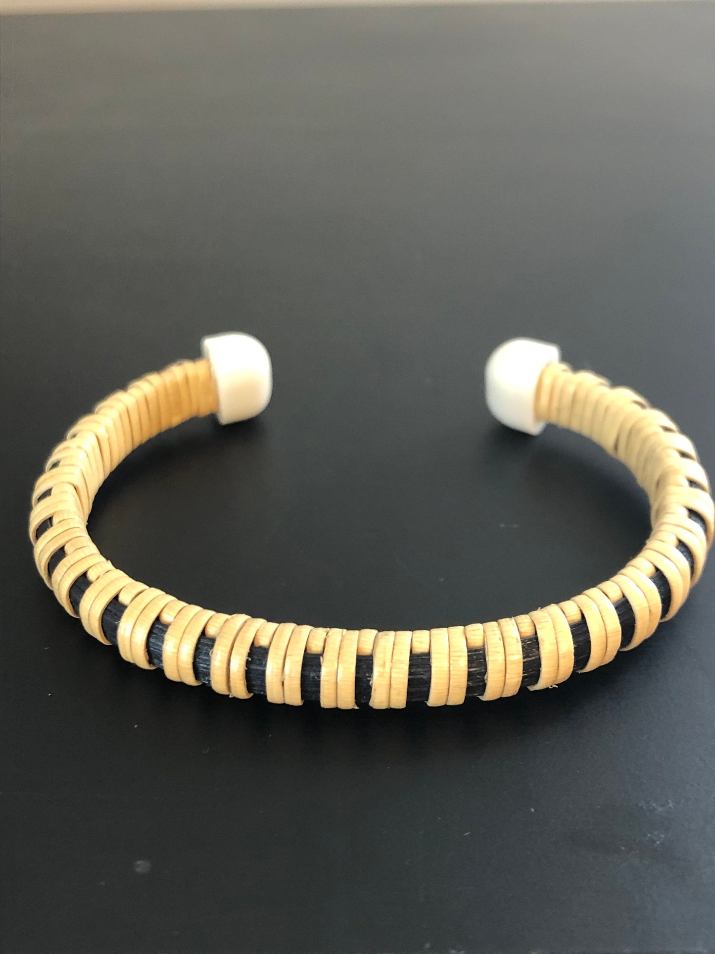 1/4” Corian - Nantucket Basket Bracelet with custom Scrimshaw