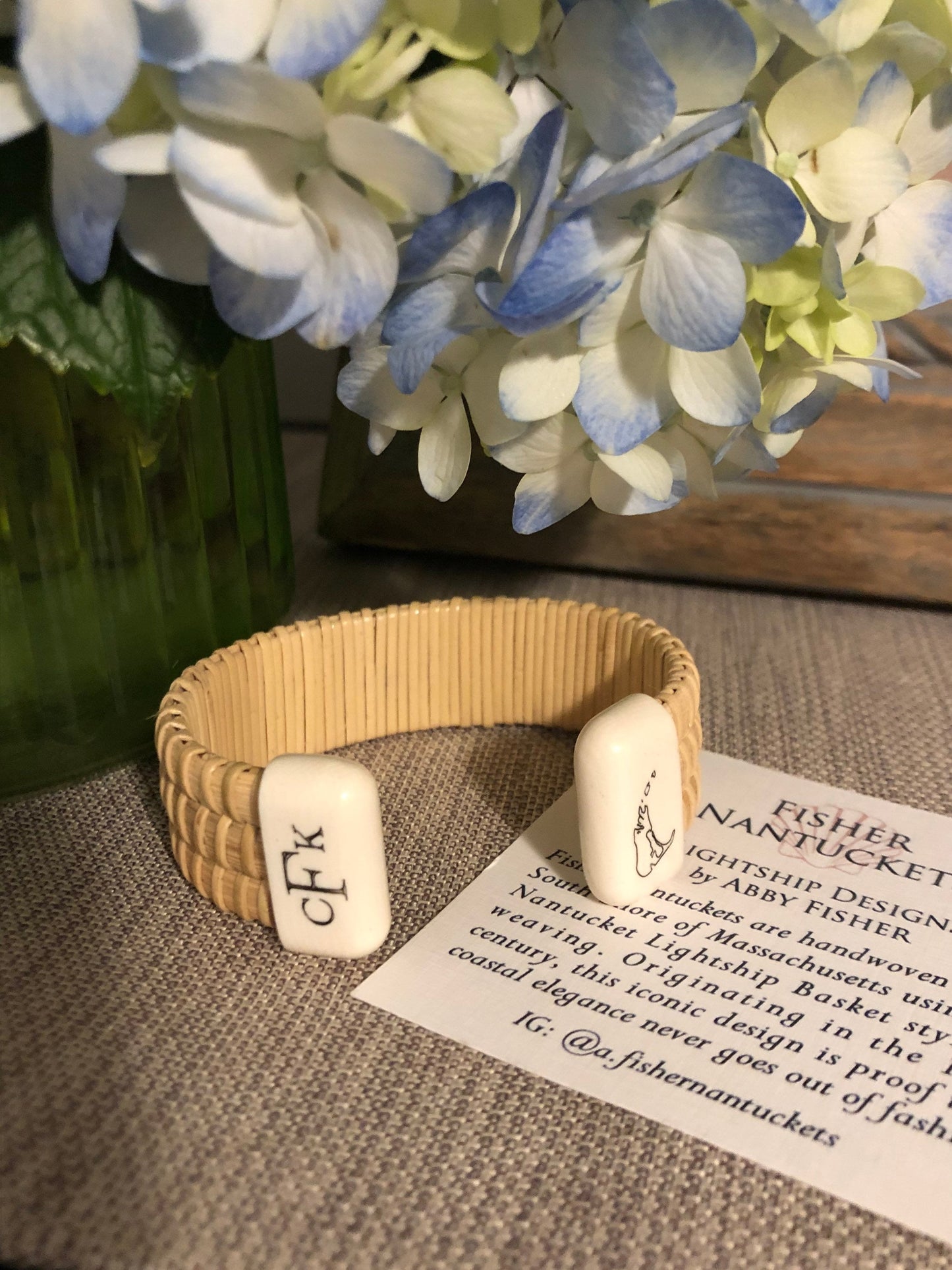 3/4” Ivory - Nantucket Basket Bracelet