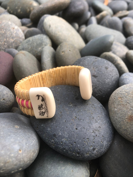 Child’s Color 3/4” Nantucket Bracelet with Mermaid Acrylic End Caps