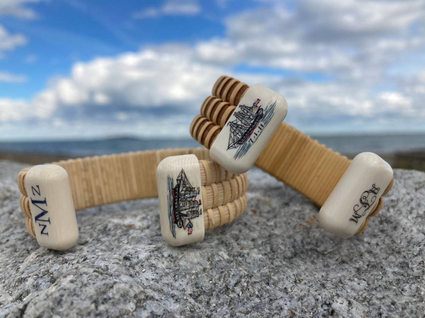 3/4” Ivory - Nantucket Basket Bracelet