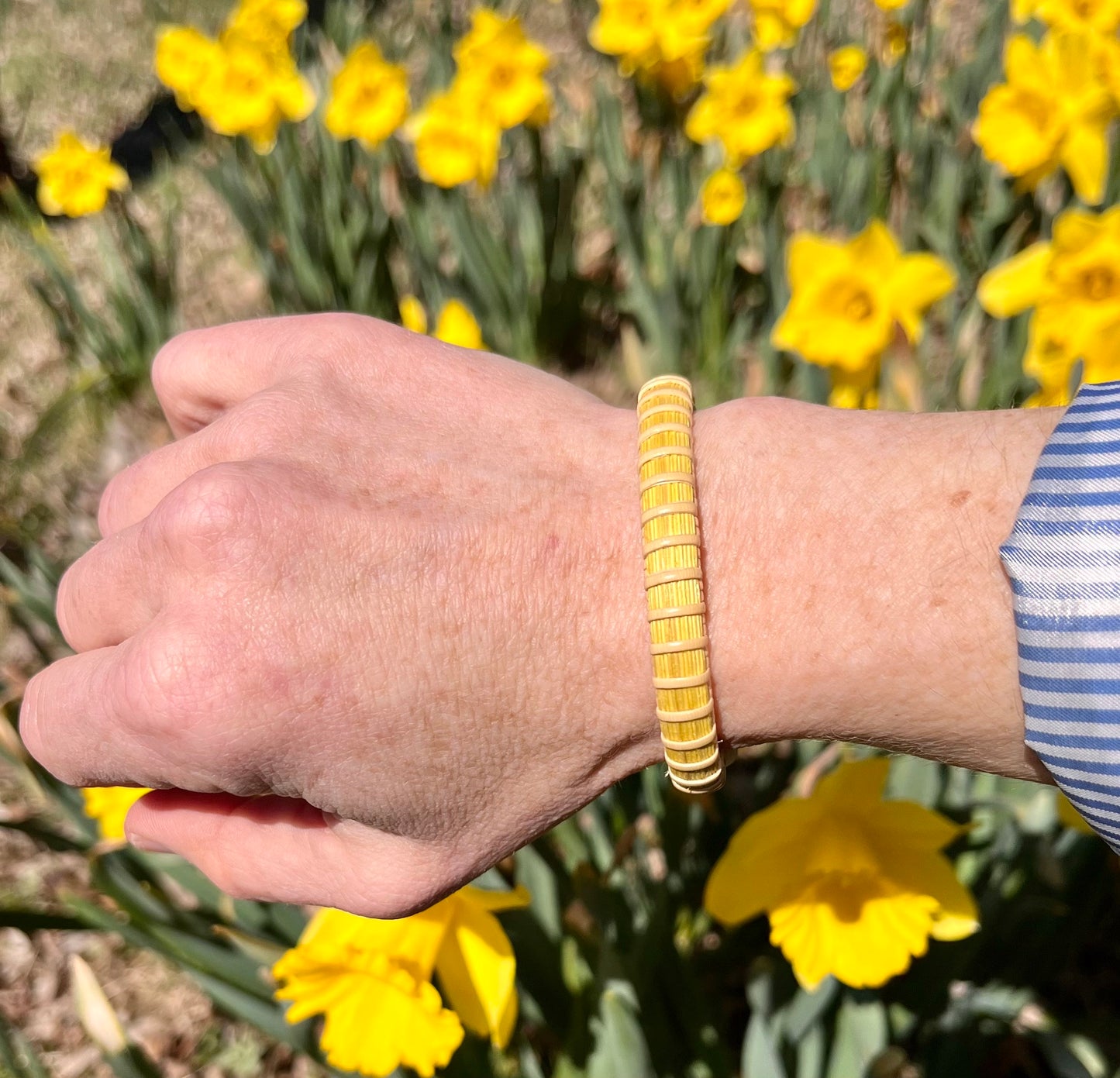 1/4” Daffodil Cuff- Nantucket Bracelet