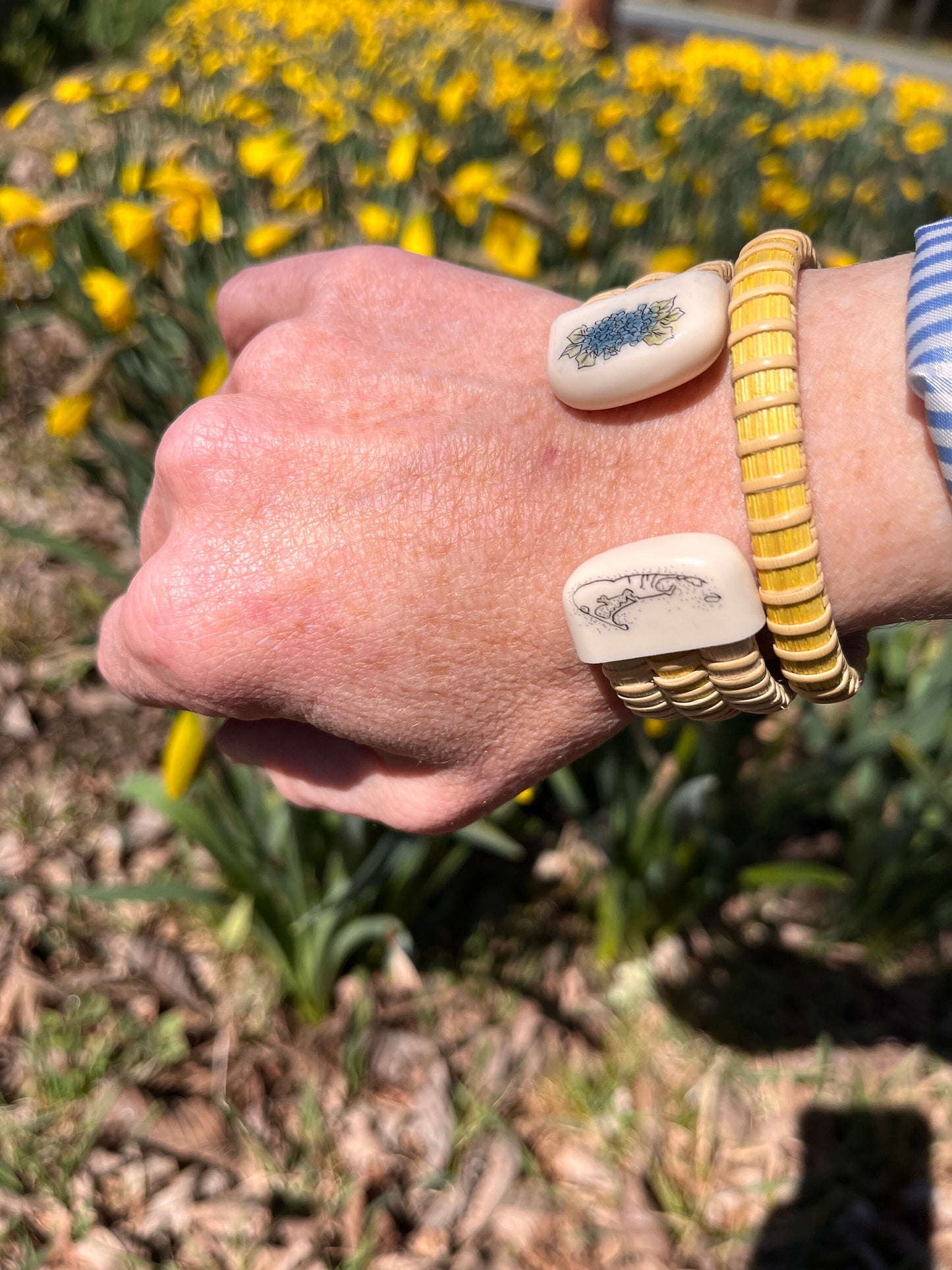 1/4” Daffodil Cuff- Nantucket Bracelet